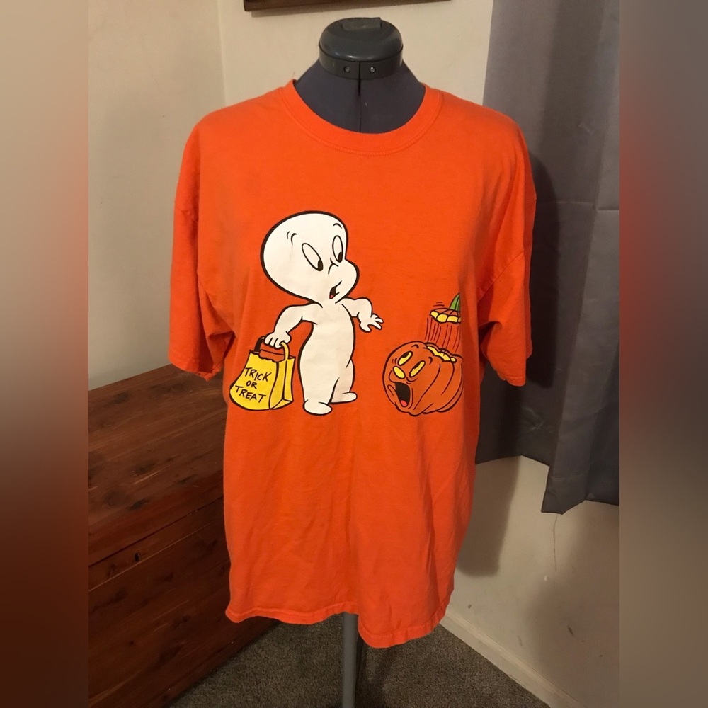 Y2K 2008 Casper Trick or Treat Halloween Shirt